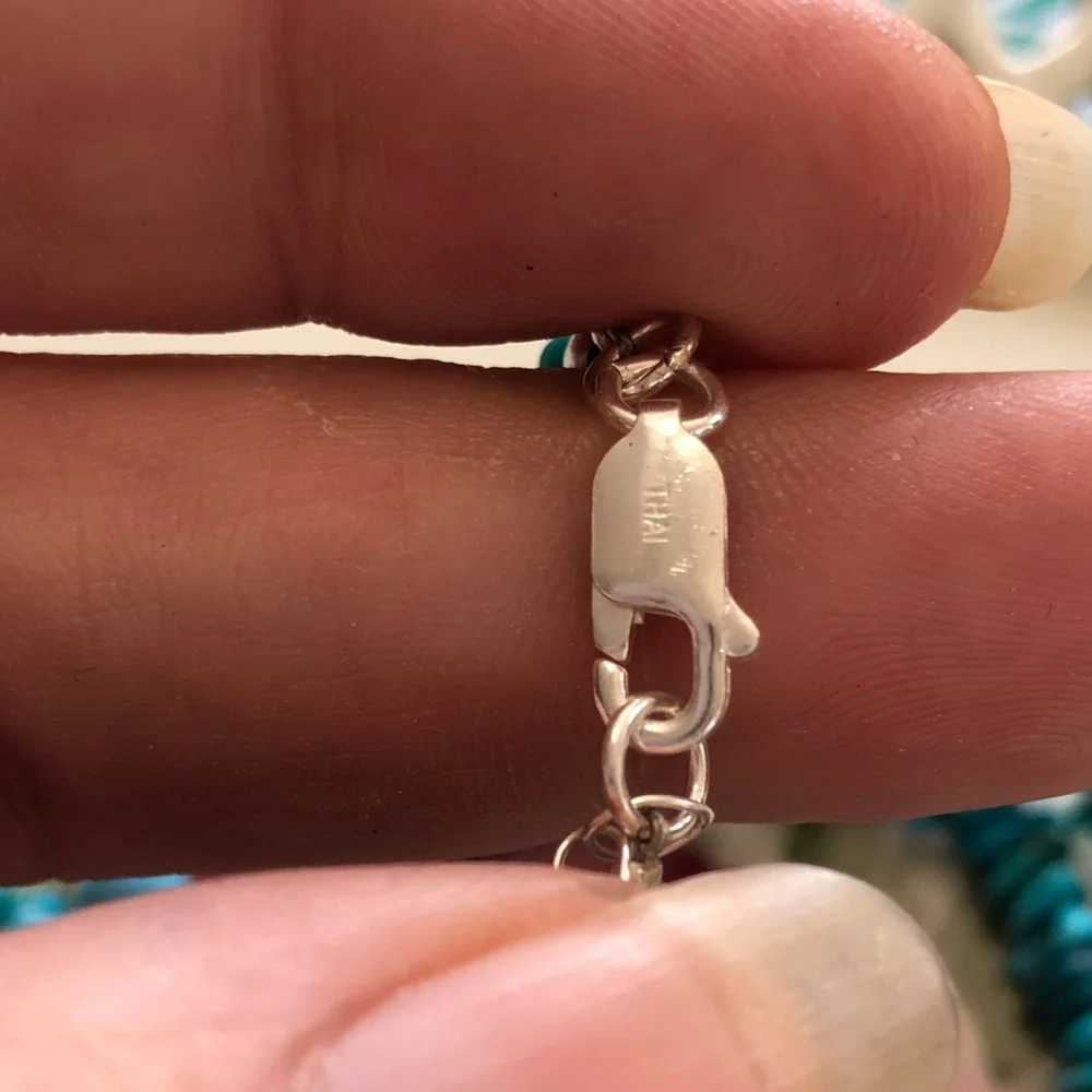Sterling Thailand Turquoise Necklace - Picture 6 of 8